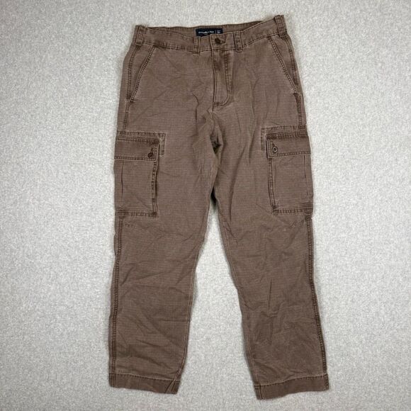 NWT Abercrombie & Fitch Men's 32x30 Gray Paratrooper Cargo Pants Loose - Picture 1 of 9
